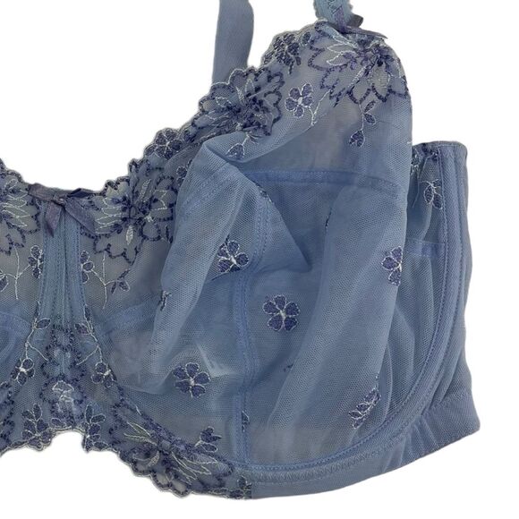Panache Ariza 5051 Underwire Balconnet Non Padded Blue Bra Size 40GG - Picture 4 of 12